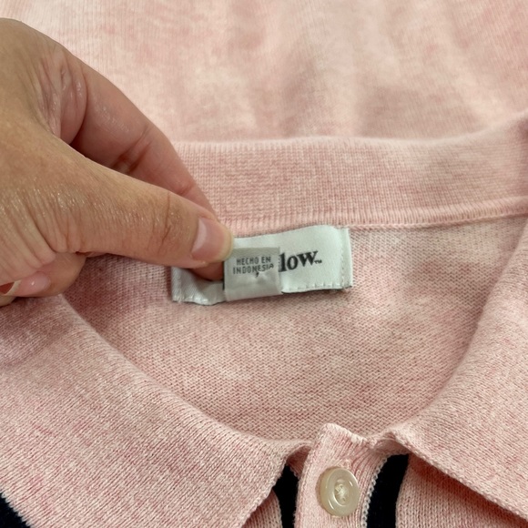 Goodfellow & Co Pink & Navy Trim Knit Polo-Type Short Sleeve Shirt Size XXL - Picture 7 of 10